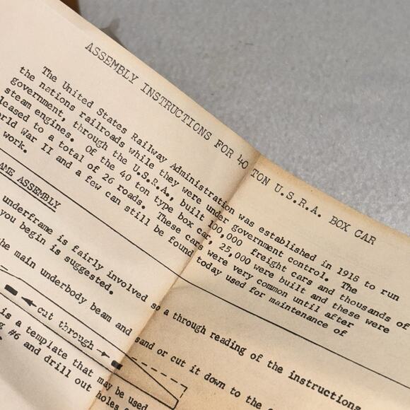 Con-Cor Models 40 Ton U S R A Box Car New Concept Kit Instructions Orig Box '50s - Picture 4 of 8